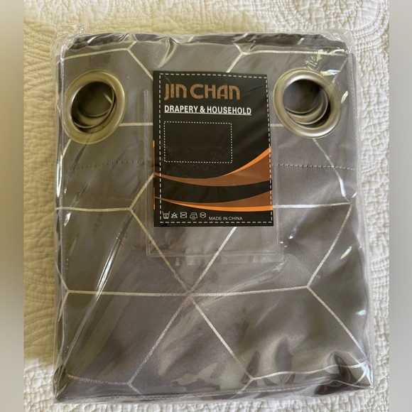 NWT Jinchan Gray Silver Curtains, Set of 2 🦋 - Picture 6 of 6